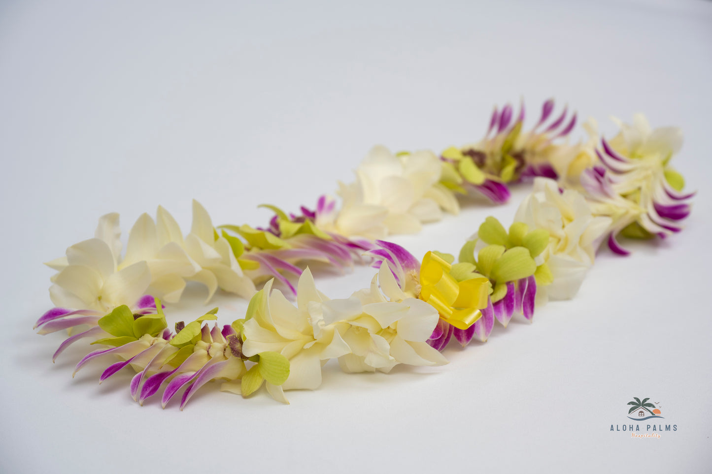 Hand-Delivered Fresh Multi-Color Deluxe Orchid Lei Greetings