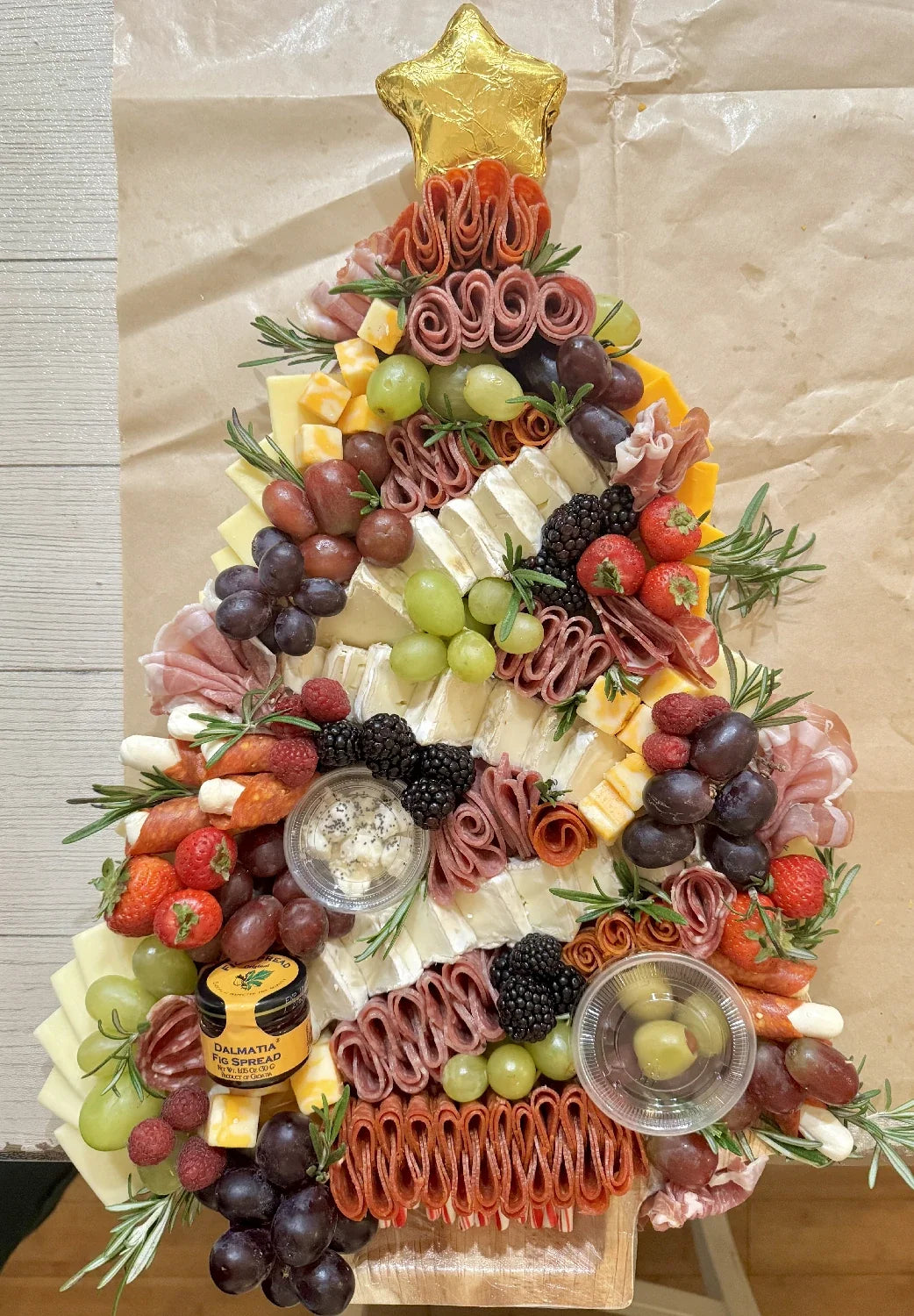 Christmas tree shaped charcuterie board delivered in Ko Olina, Oahu