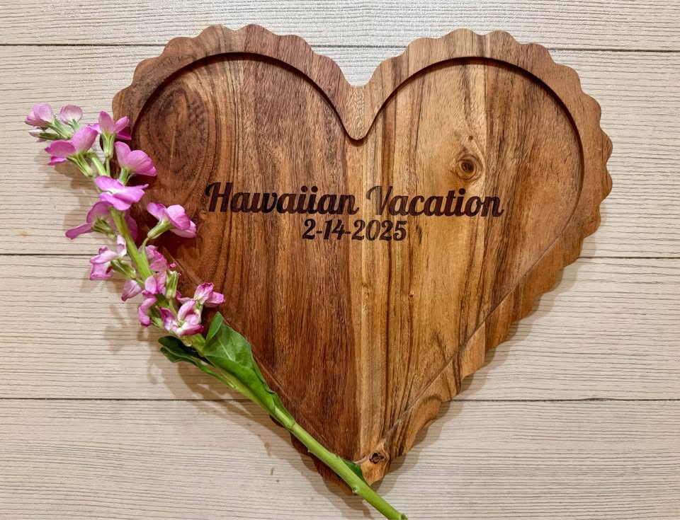 Aloha Heart Shaped Charcuterie Board Bundle