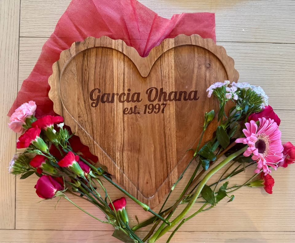 Aloha Heart Shaped Charcuterie Board Bundle