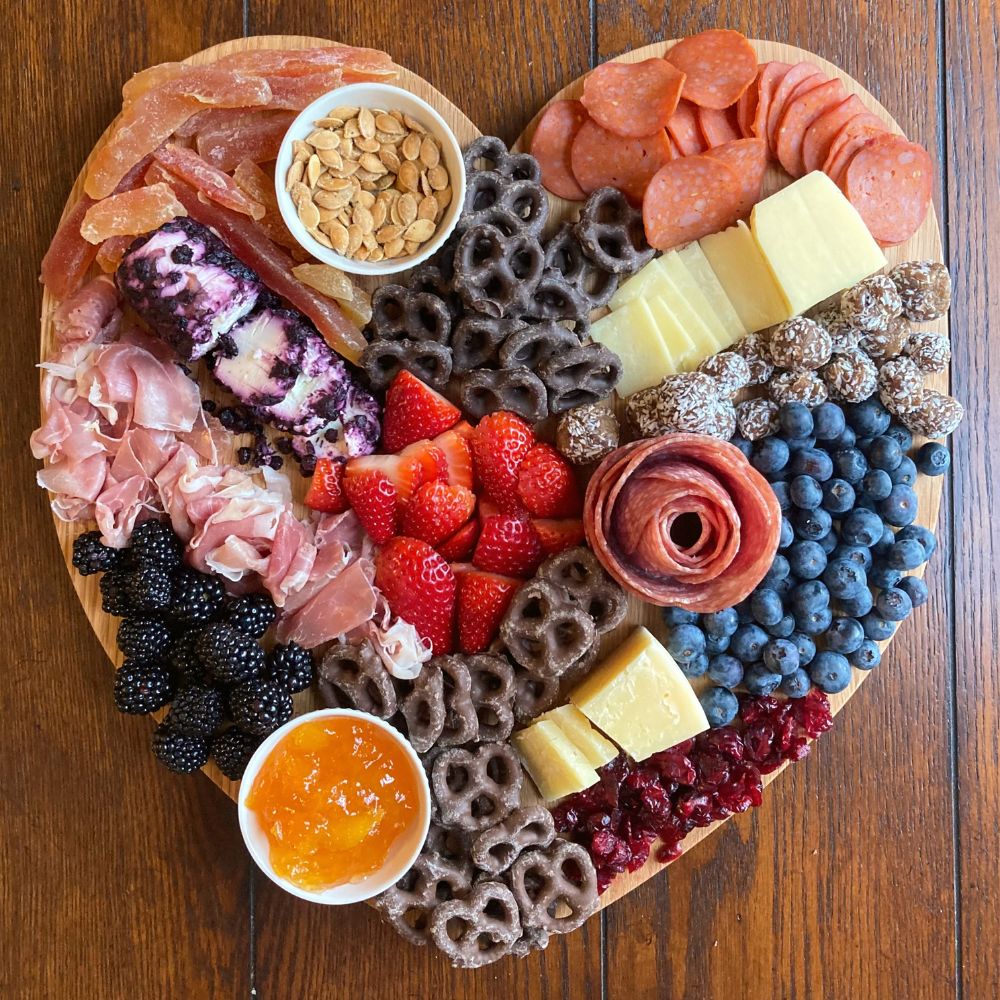 Aloha Heart Shaped Charcuterie Board Bundle